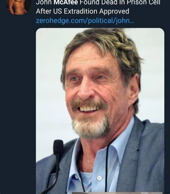 Crazy John McAfee is DEAD to me!